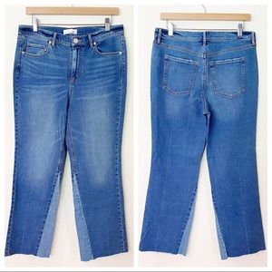 ❌SOLD❌NWOT Loft Retro Color Block Crop Denim Jeans
